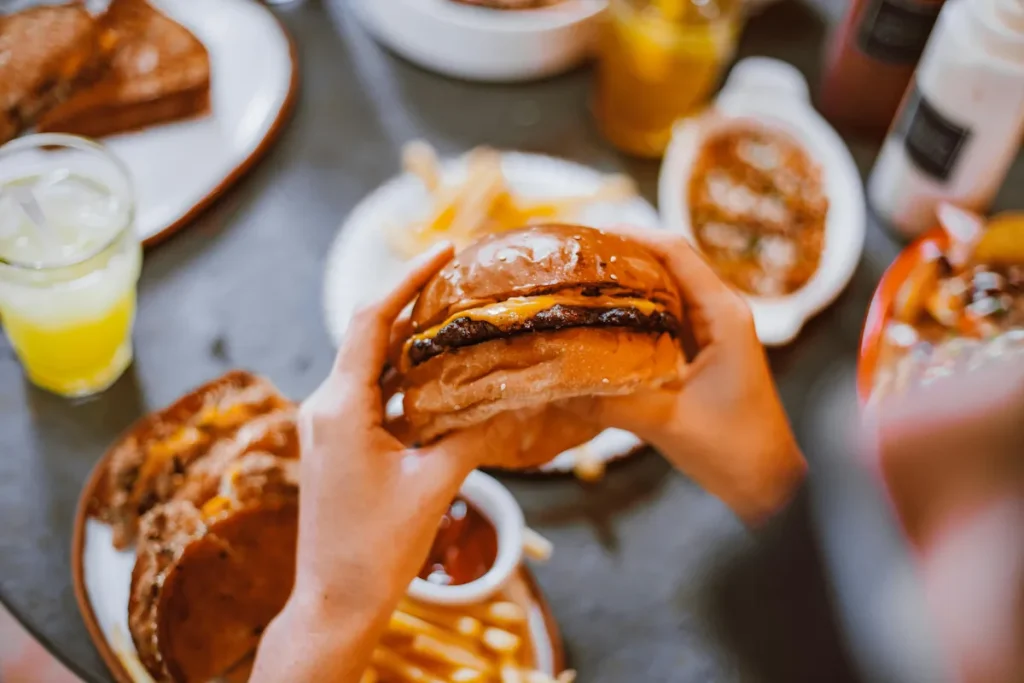 En hamburgare som gör dig trött efter maten