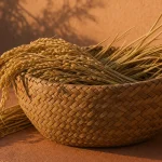 Korg med sädesax som symbol för Afrikanska unionen
