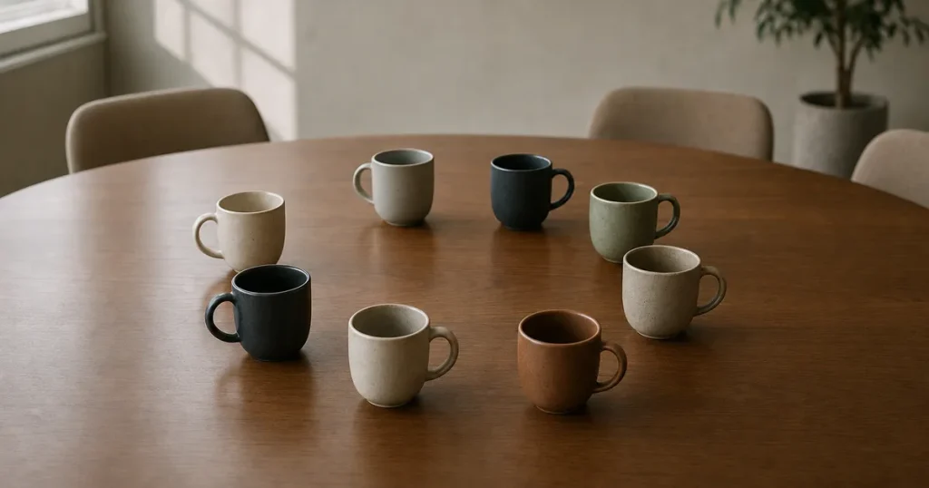 Kaffekoppar i ring som symbol för Europeiska unionen