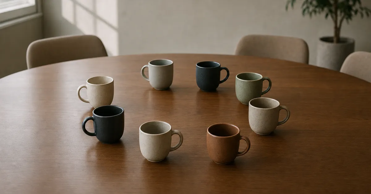 Kaffekoppar i ring som symbol för Europeiska unionen